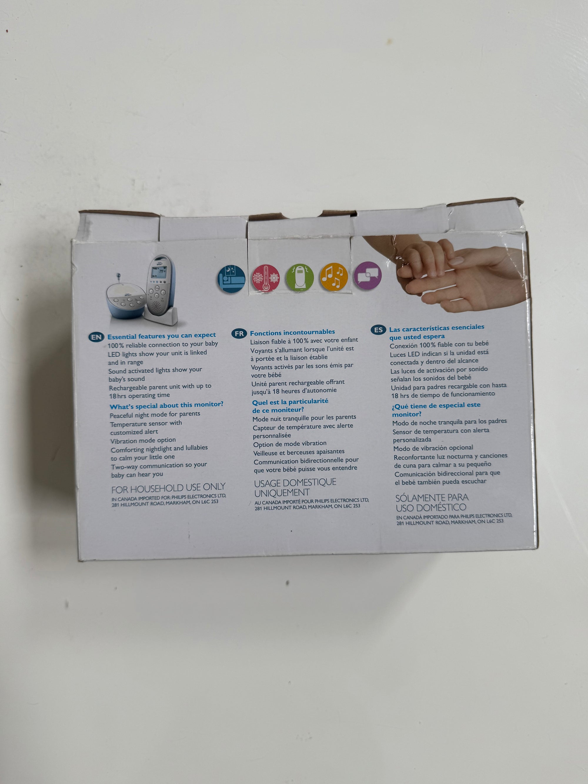 Philips Avent Baby Monitor With Temperature Sensor